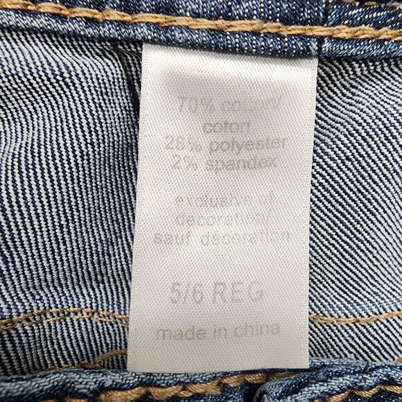 Maurices Jeans Womens 5/6 Blue Low Rise Bootcut Raw Released Hem Stretch Denim - Picture 9 of 16